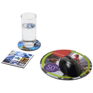 Q-Mat®-hiirimatto- ja lasinalussetti, yhdistelmä 4